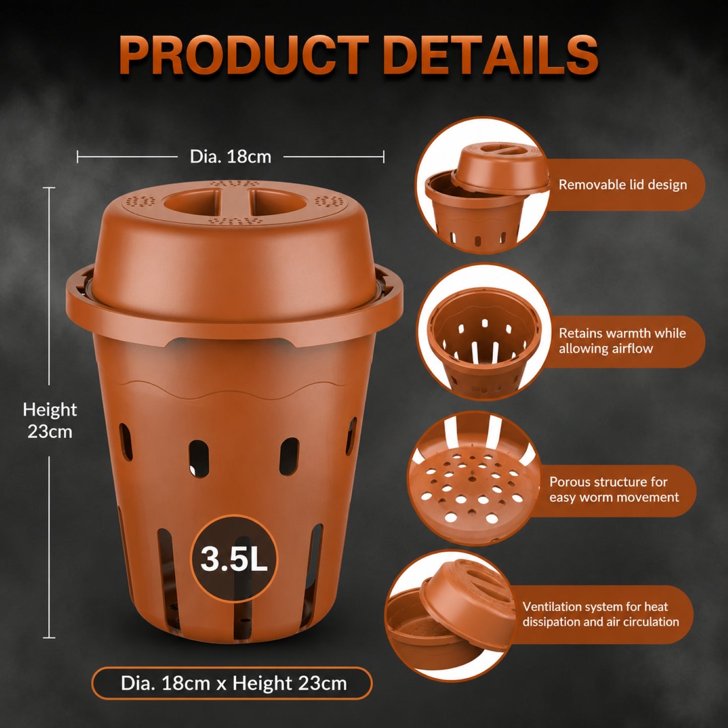 3.5L MINI Underground Composter / Worm Farm - 3 Pack