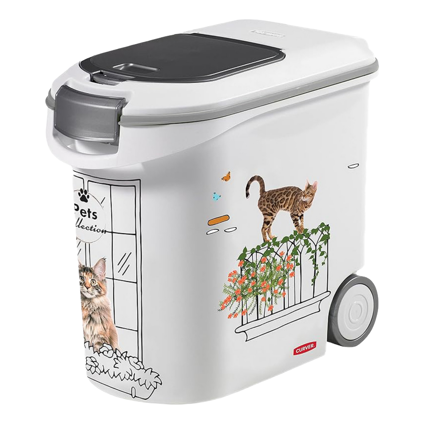 Curver 35L/12kg Pet food Storage Container - Cats