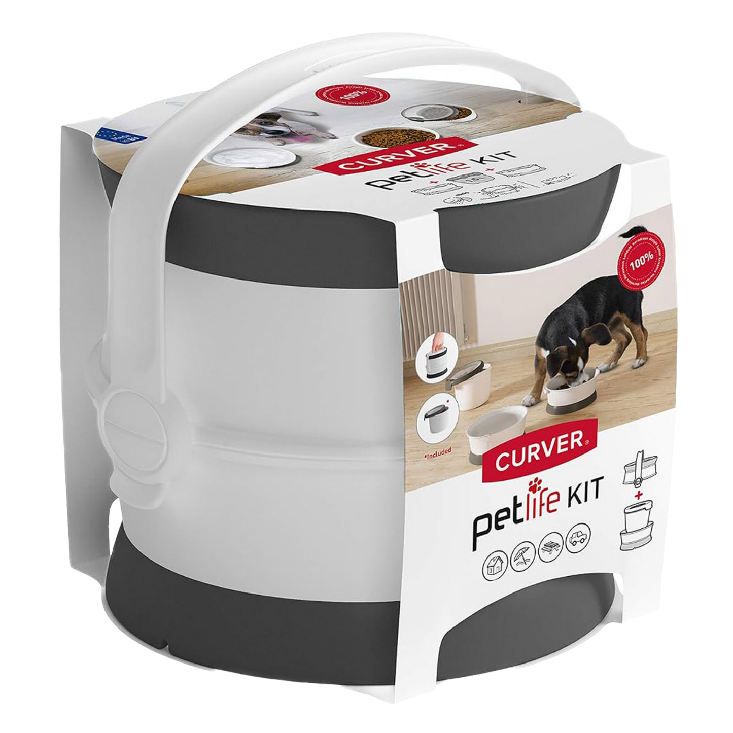 Curver 3 in 1 Food Travel Kit - White & Grey