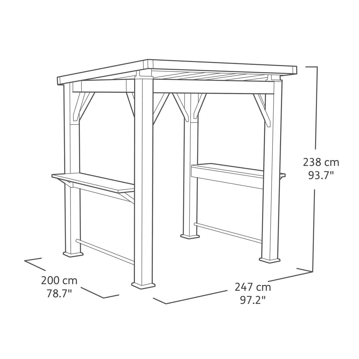 PRE ORDER: SEP. - Keter Grill Gazebo - Grey