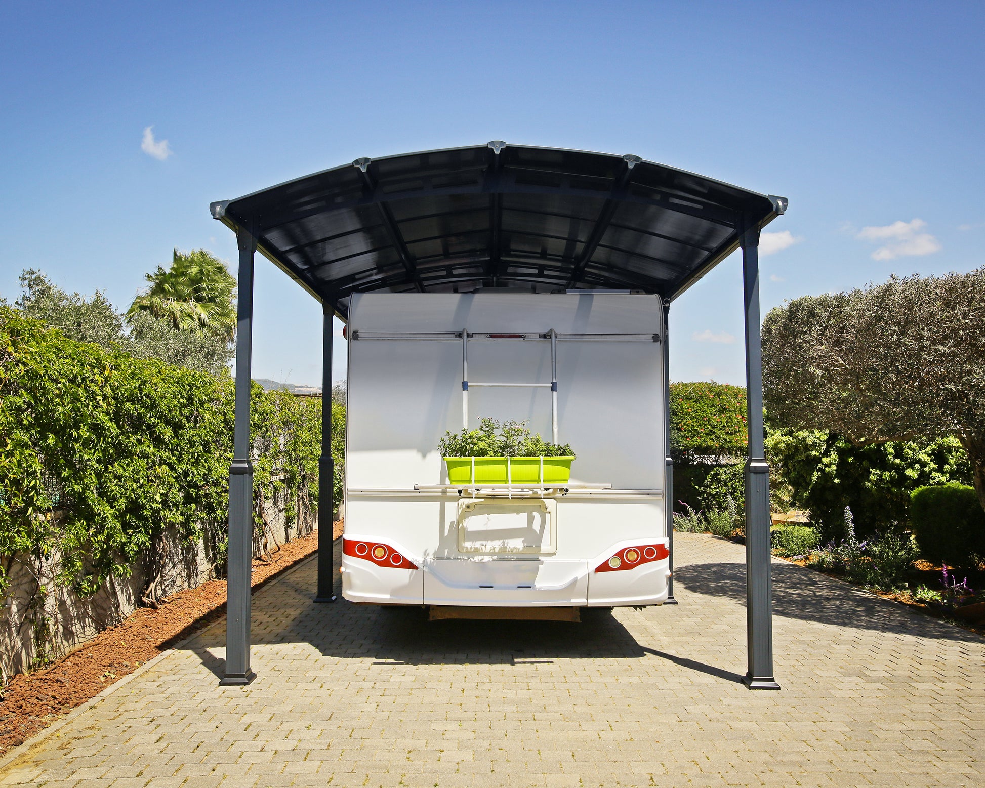Alpine Carport 3.6m x 4.4m - Grey Frame With Grey Roof