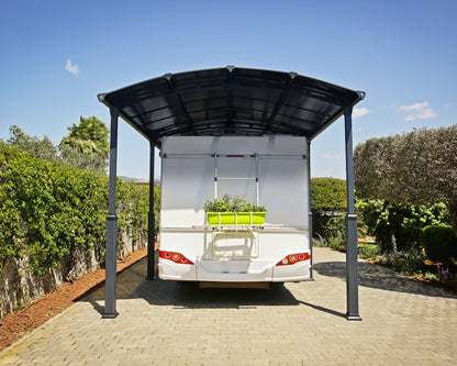 Alpine Carport 3.6m x 4.4m - Grey Frame With Grey Roof