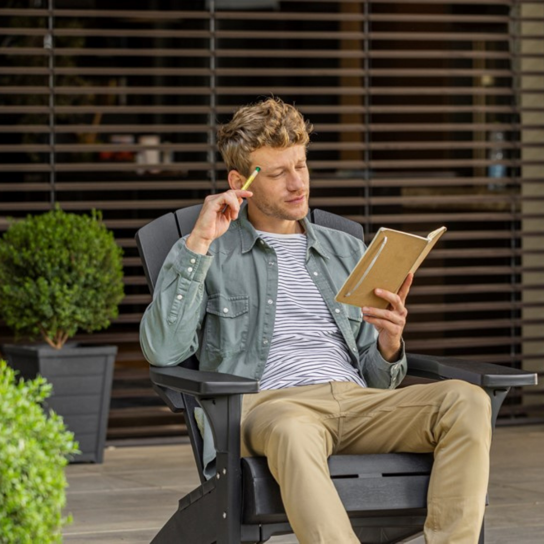 PRE ORDER: NOV. - Keter Troy (no cup holder) Adirondack - Graphite