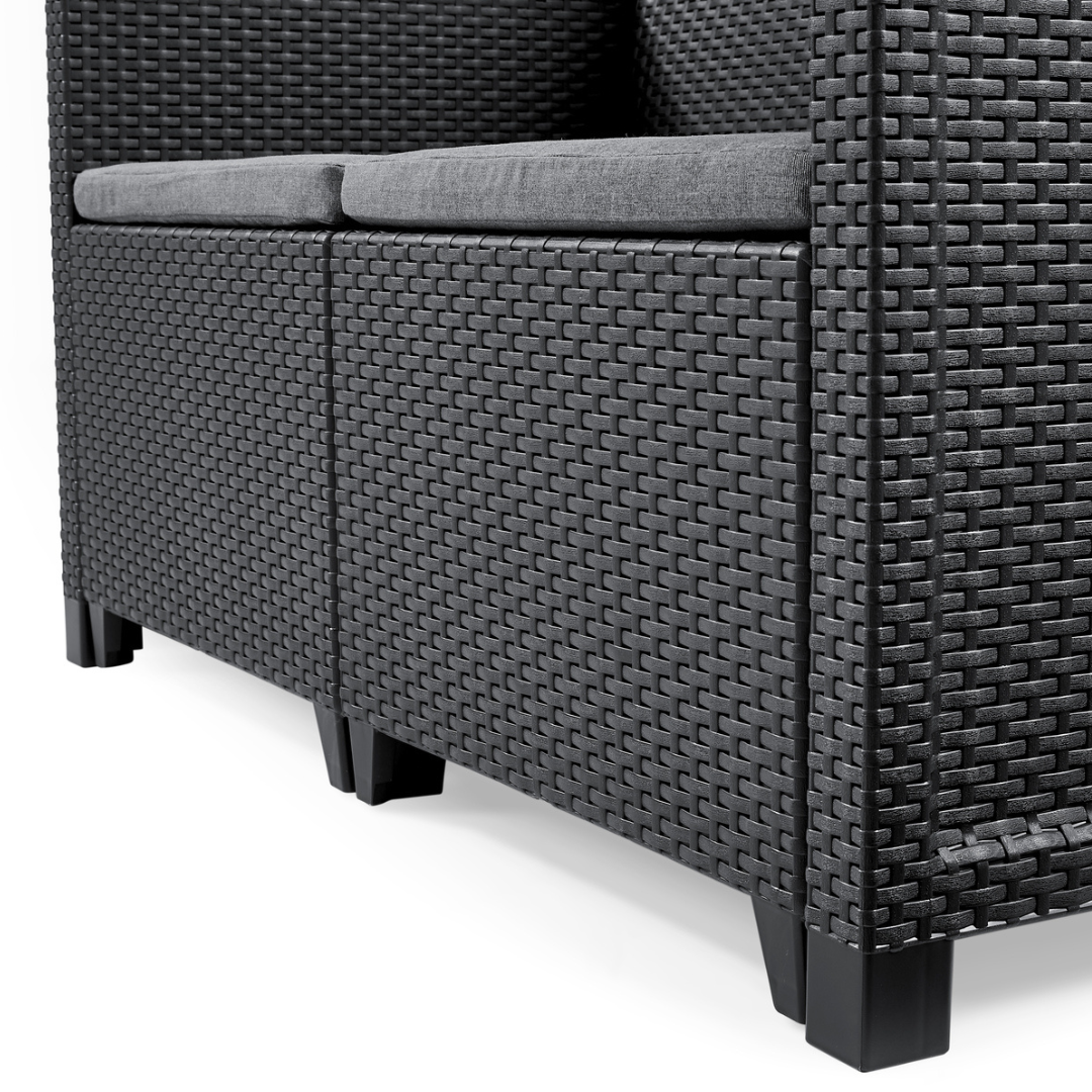 Keter Emma Corner Lounge Set - With Storage Table