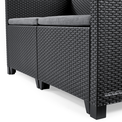 Keter Emma Corner Lounge Set - With Storage Table