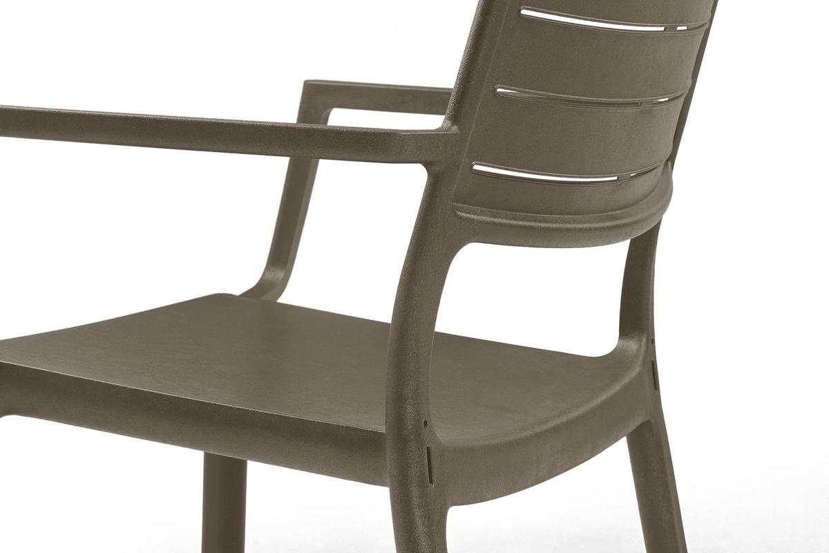 PRE ORDER: SEP. - Keter Metaline Metal Look Dining Chair: Cappuccino- 6 Pack