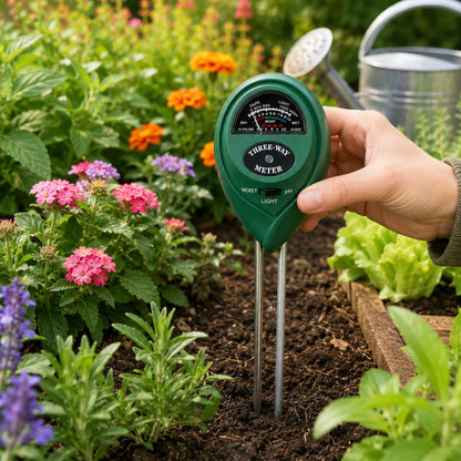 3 in 1 soil pH moisture meter