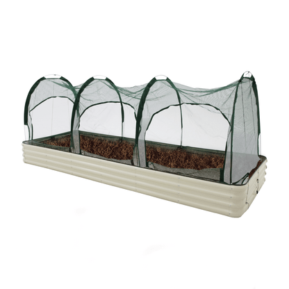 Raised Garden Bed (Height 29cm) with 3m Net Tunnel - mazeproducts