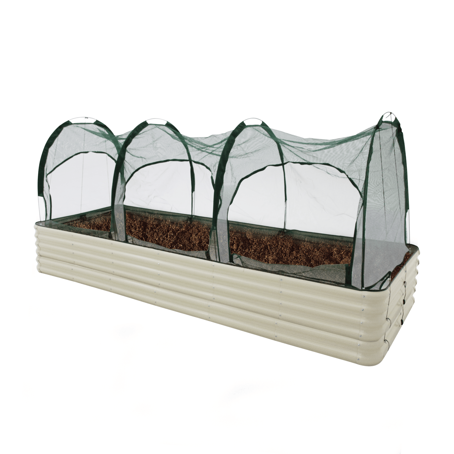 Raised Garden Bed (Height 43cm) with 3m Net Tunnel - mazeproducts