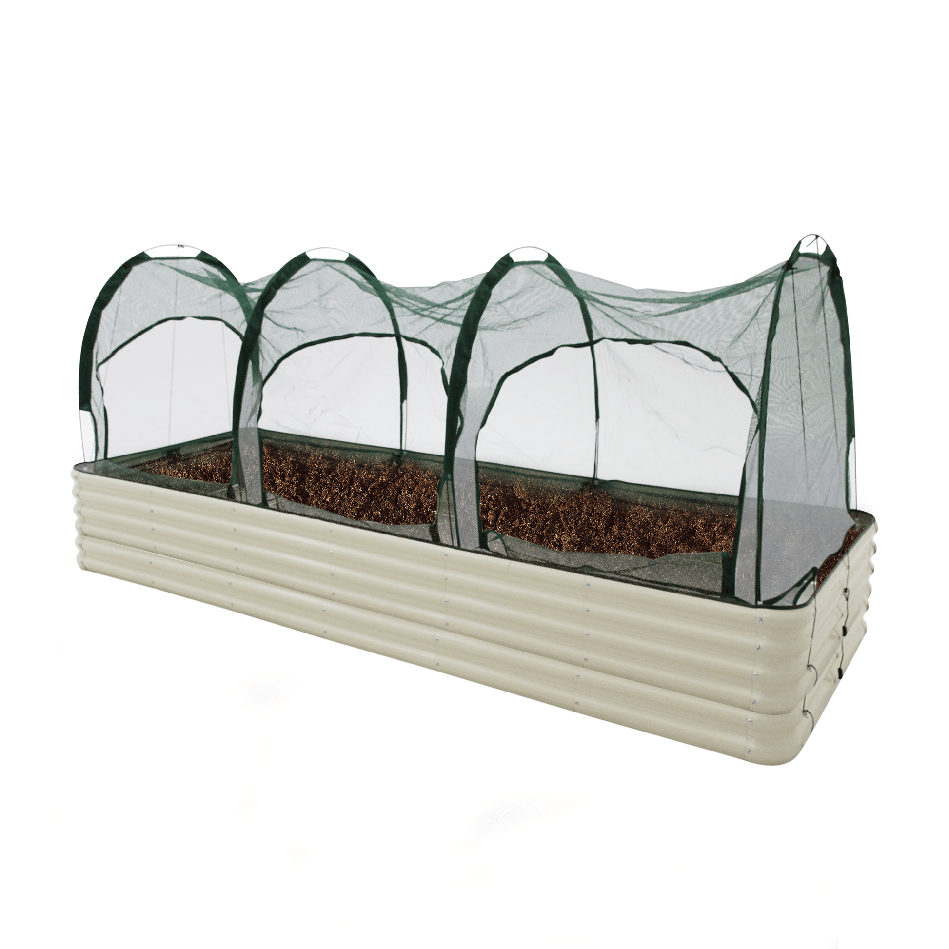 Raised Garden Bed (Height 43cm) with 3m Net Tunnel - mazeproducts