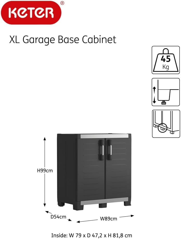 Keter XL Base/ XL Tall Storage Cabinets (Bundle) - mazeproducts