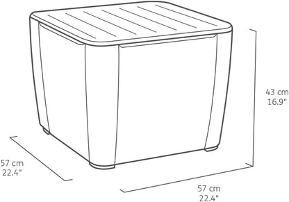 Keter Luzon Plus - 101L Outdoor Storage Table / Seat