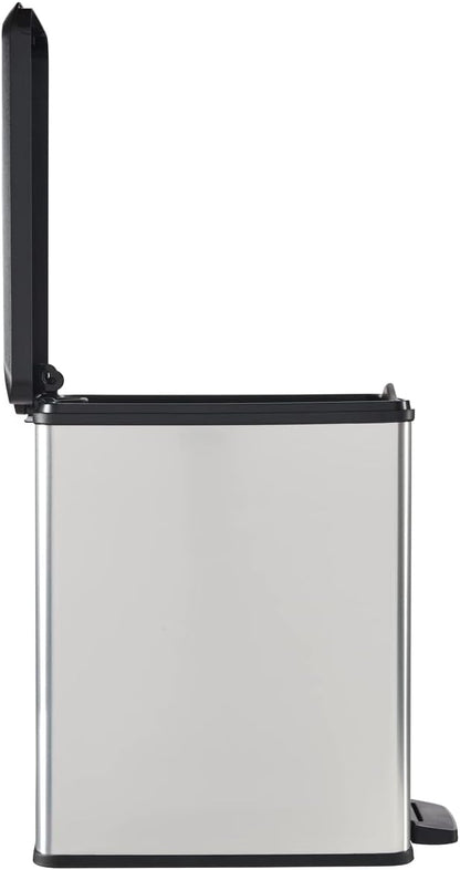 Curver Deco Slim Pedal Bin – 25L – Silver