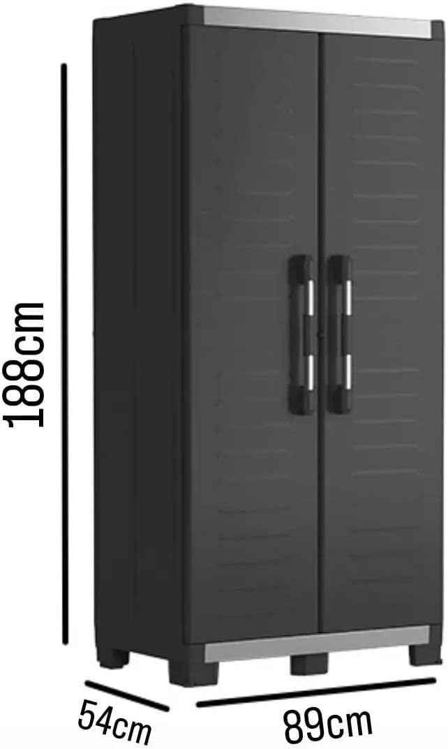 2 x Keter XL Garage Tall Storage Cabinets