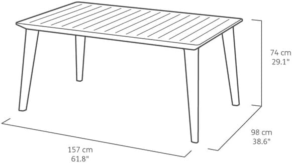 Keter Lima Dining Table - Graphite
