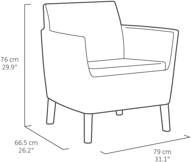 Keter Salemo Lounge Set With Storage Table - GRAPHITE
