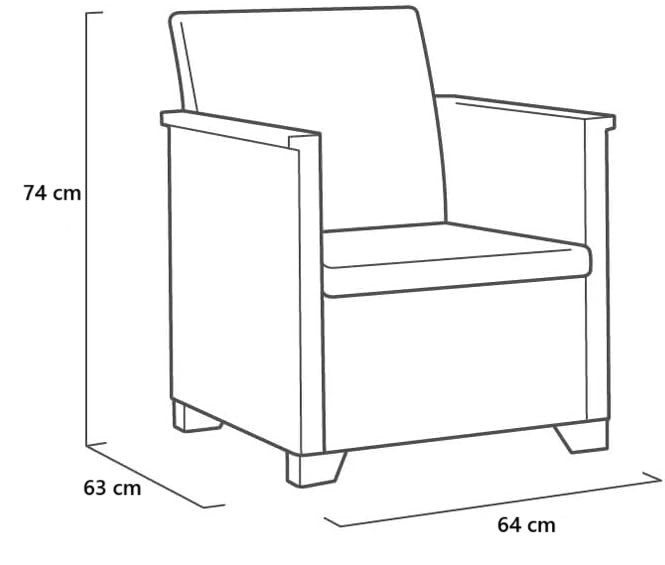 Keter Elodie Balcony Set - Graphite
