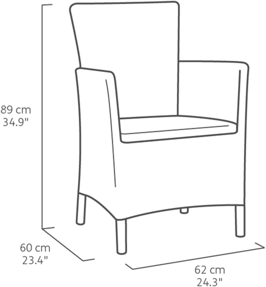 Keter Futura Iowa Dining Set - Graphite