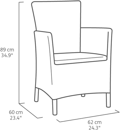 Keter Futura Iowa Dining Set - Graphite
