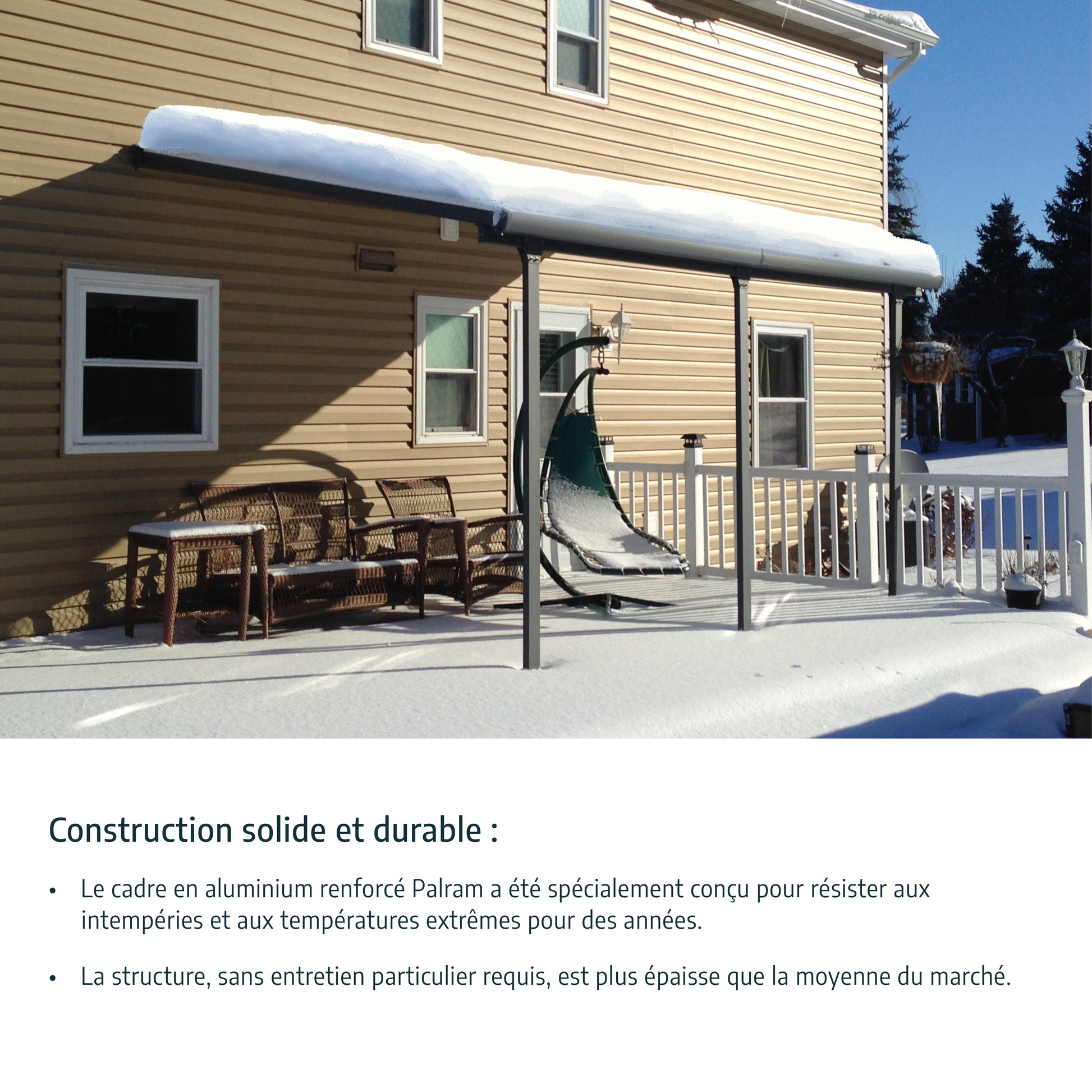 Stockholm Patio Cover 5.9m x 3.4m - Grey Frame With Clear Roof