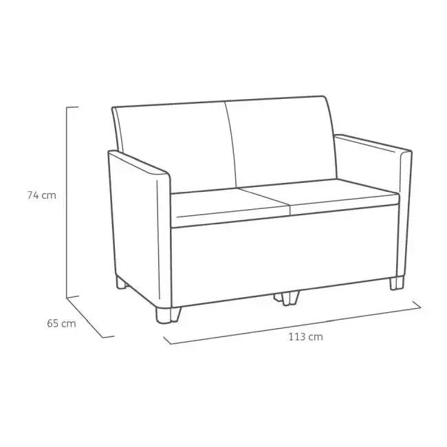 Keter Claire 2 Seater Sofa