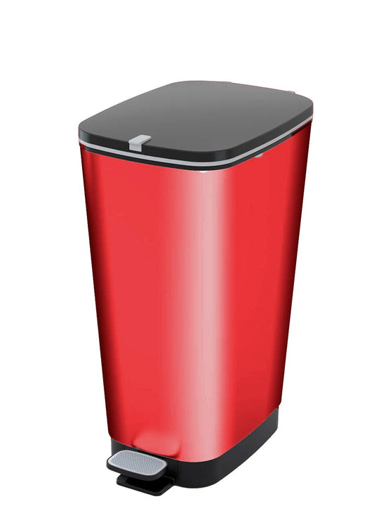 Curver Chic 45L Pedal Bin - Red - mazeproducts