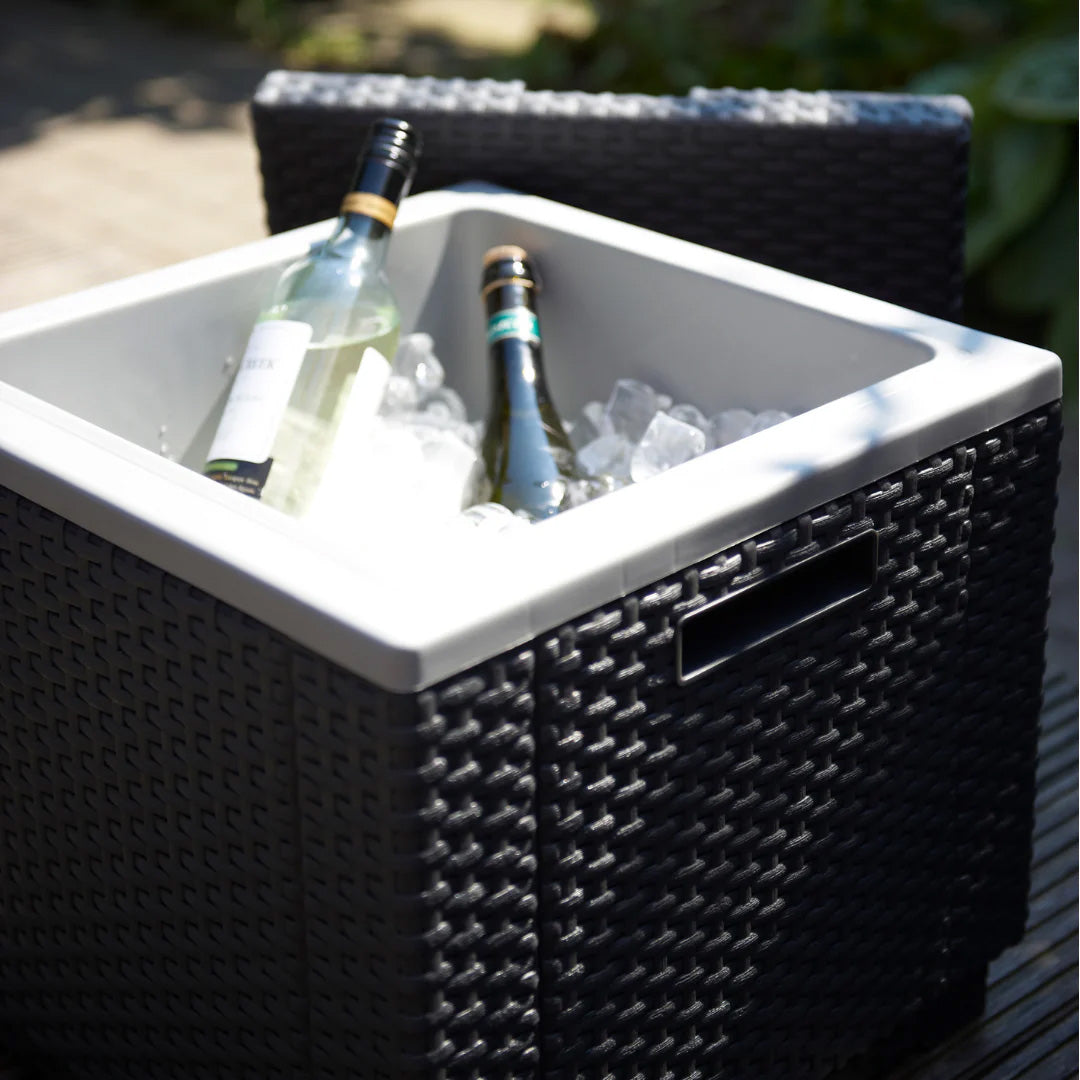 Keter Ice Cube Cooler - Side Table  - Graphite/White