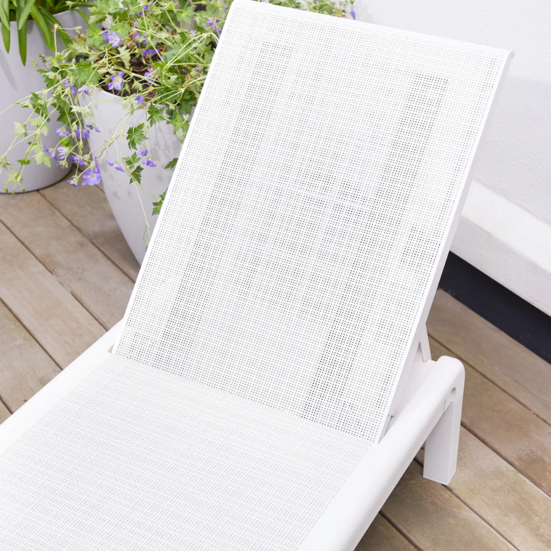 PRE ORDER: SEP. - Keter Mallorca Outdoor Sun Lounger - White