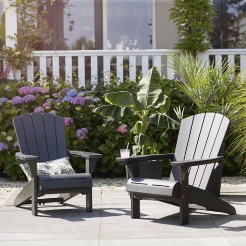 PRE ORDER: NOV. - Keter Troy (no cup holder) Adirondack - Graphite