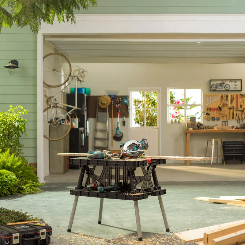 Keter Folding Work Table with Clamps