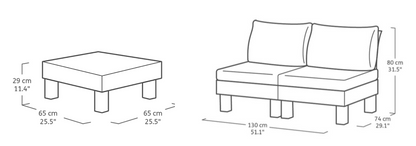 Keter Elements Balcony Set - Graphite