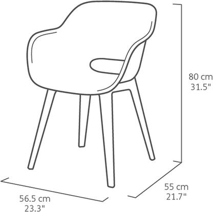 PRE ORDER: SEP. - Keter Julie Akola Dining Set