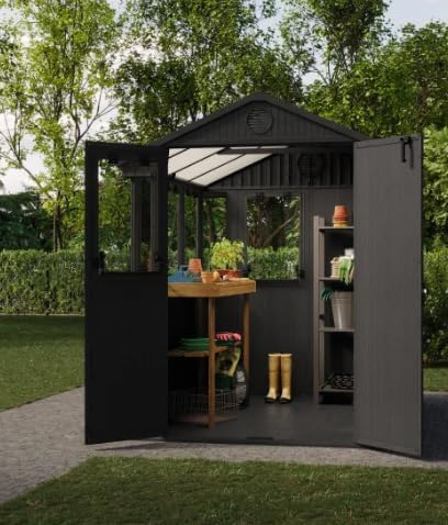 PRE ORDER: SEP. - Keter Potting 6x8 Shed - Dark Grey (1.9 x  2.4m)