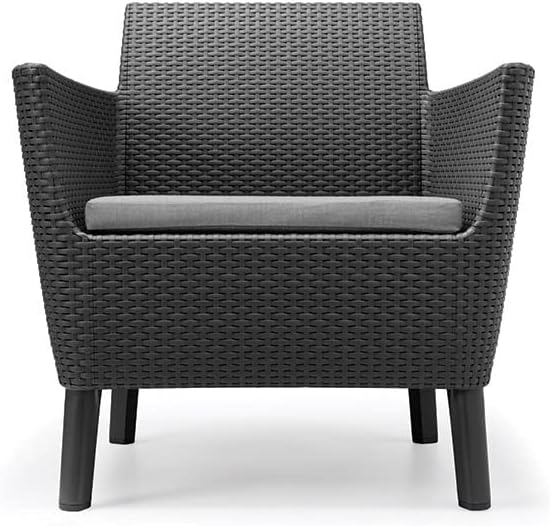 Keter Salemo Lounge Set With Storage Table - GRAPHITE