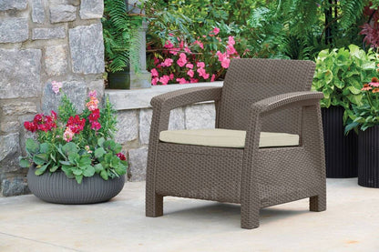 Keter Corfu 4 Seater Lounge Set - Cappuccino