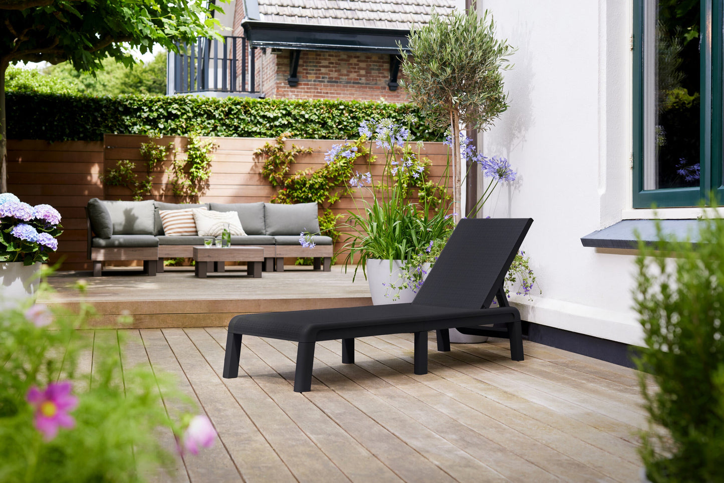 PRE ORDER: SEP. - Keter Mallorca Outdoor Sun Lounger - Graphite