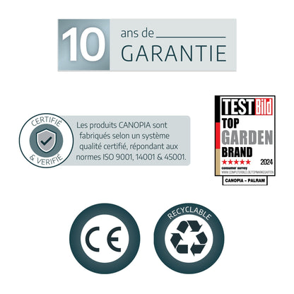 Atlas Carport 2.9m x 4.9m - Grey Frame With Grey Corrugated Roof - mazeproducts