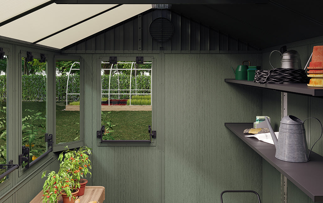 PRE ORDER: SEP. - Keter Potting 6x8 Shed - Green (1.9 x 2.4m)