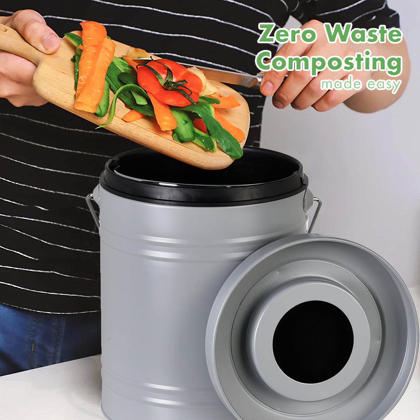 5L Metal Caddy with Inner Bucket & Carbon Filter
