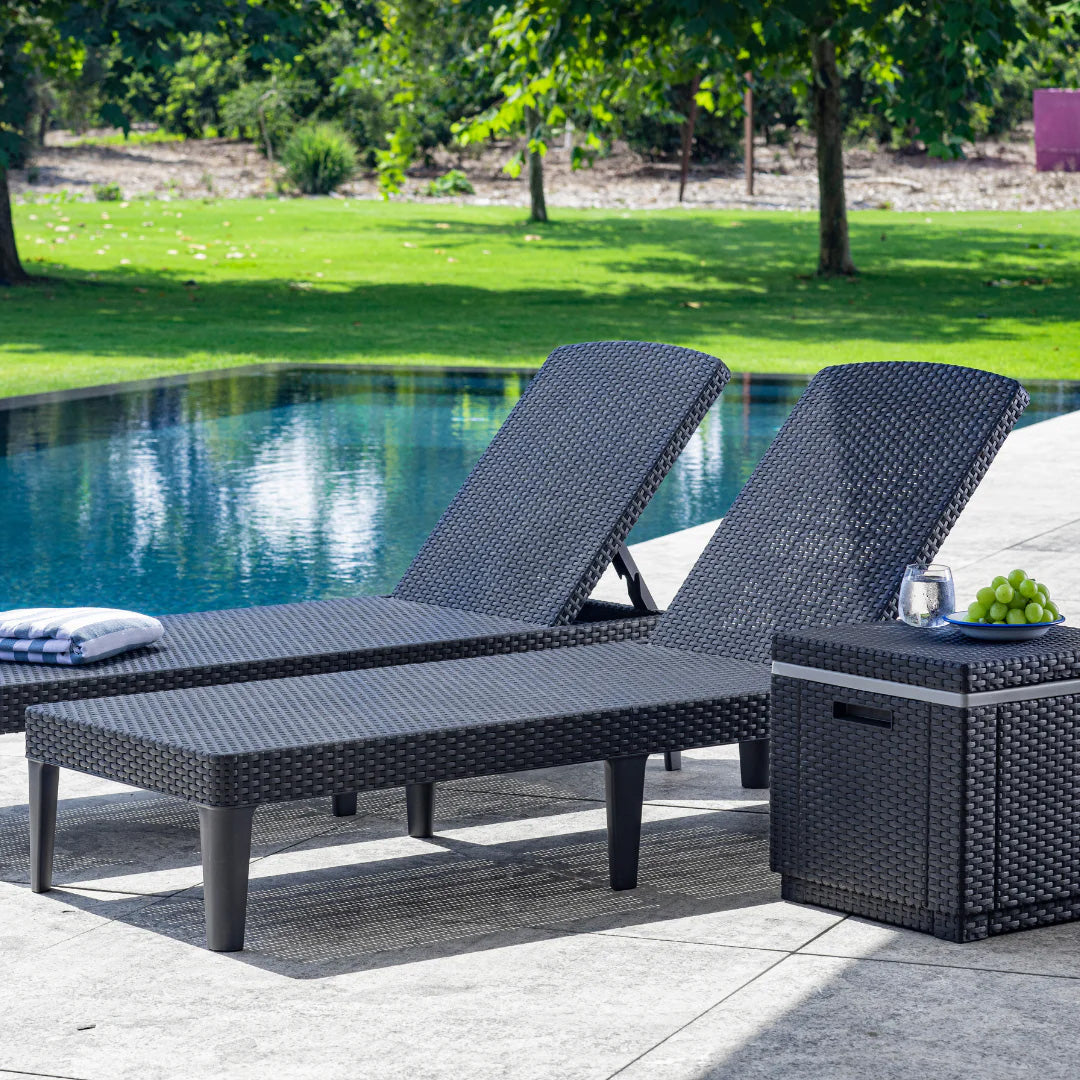 Keter Ice Cube Cooler - Side Table  - Graphite/White