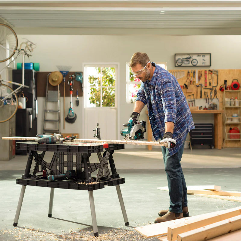 Keter Folding Work Table with Clamps
