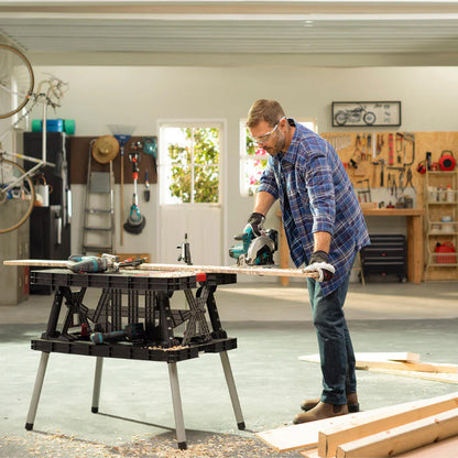 Keter Folding Work Table with Clamps