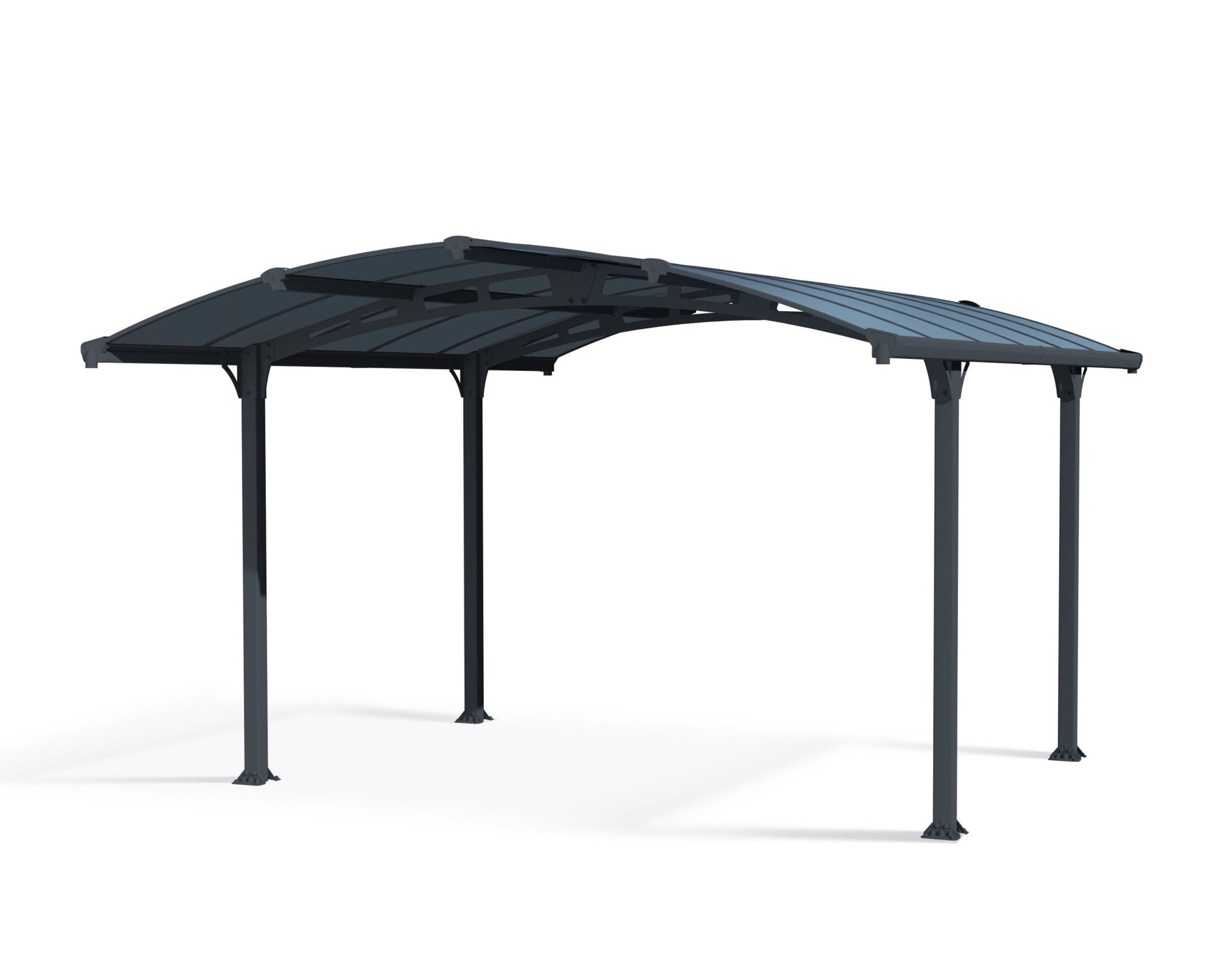 Arcadia Carport 3.6m x 4.4m - Grey Frame With Grey Roof - mazeproducts