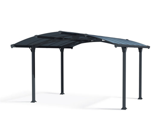Arcadia Carport 3.6m x 4.4m - Grey Frame With Grey Roof - mazeproducts