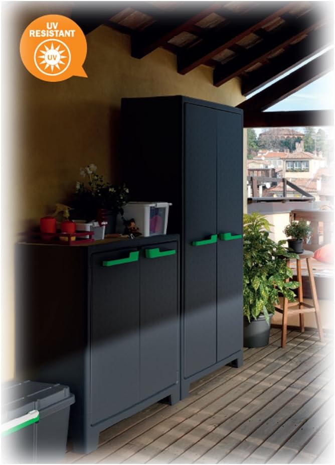 2 x Keter Moby High Storage Cabinets