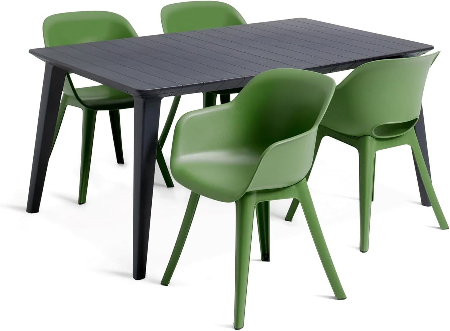 Keter Akola Dining Chair - Olive Green- 2 Pack