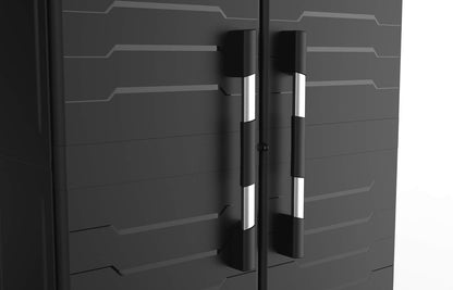 2 x Keter XL Garage Tall Storage Cabinets