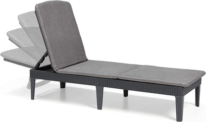 PRE ORDER: SEP. - Keter Jaipur Outdoor Sun Lounger with Cushion