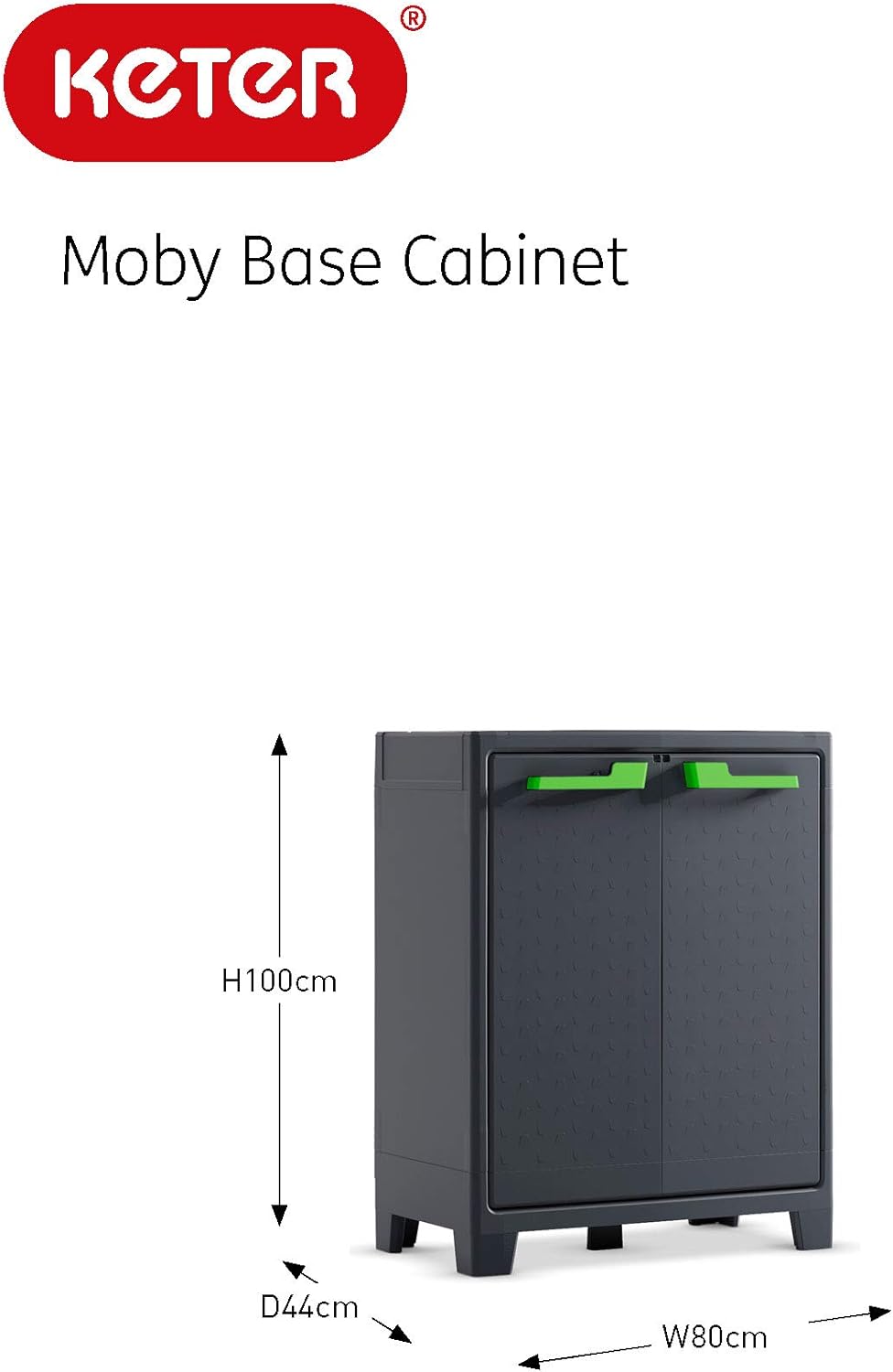 PRE ORDER: SEP. - 2 x Keter Moby Low Indoor-Storage Cabinets