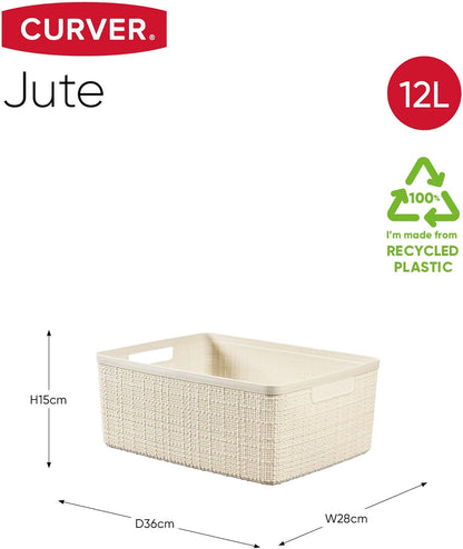 Curver Jute Basket (Medium) - 3 Pack